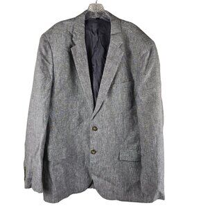 J.Crew Thompson Men's 100% Linen Blazer Sport Coat Gray 46R Summer Wedding